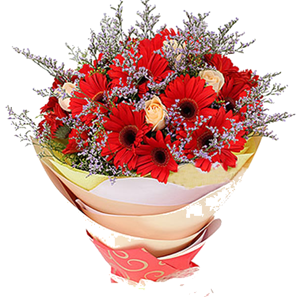 Transparent Floral Design Flower Bouquet Flower Plant for Valentines Day