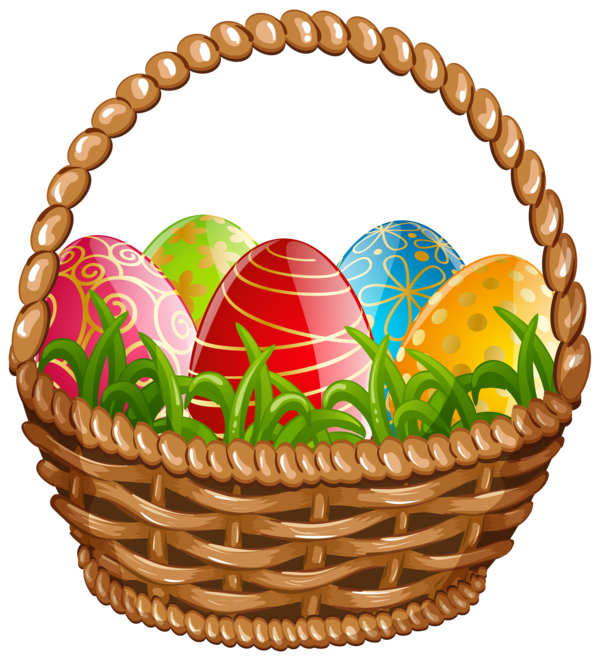 Transparent Easter Bunny Red Easter Egg Easter Basket Food for Easter
