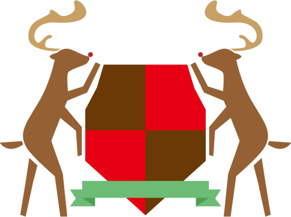 Transparent christmas Logo Fawn for Reindeer for Christmas