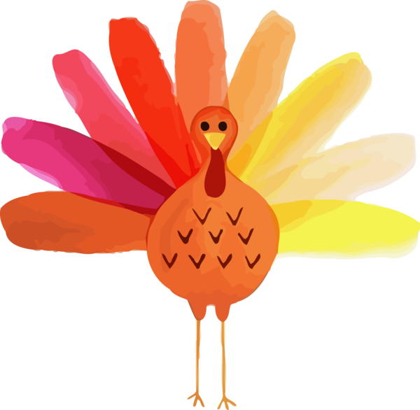 Transparent Thanksgiving Orange Bird Wing for Thanksgiving Turkey for Thanksgiving