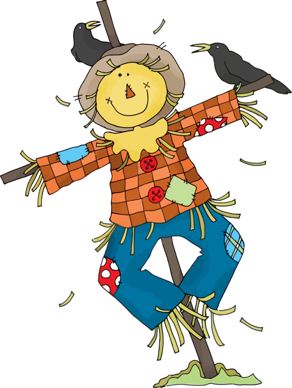 Thanksgiving Cartoon Scarecrow Piñata for Happy Thanksgiving for
