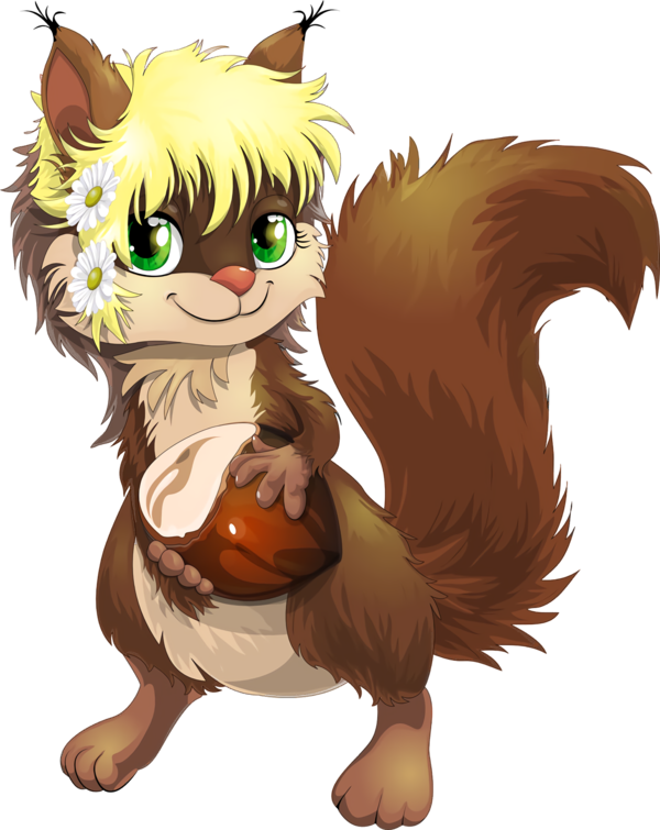 Transparent Thanksgiving Cartoon Squirrel Tail for Acorns for Thanksgiving