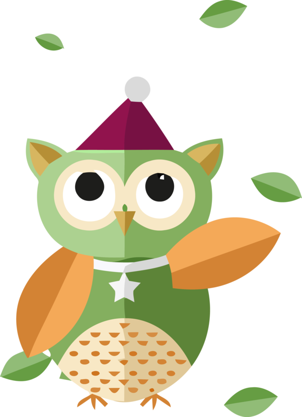 Transparent Thanksgiving Owl Cartoon Green for Thanksgiving Owl for Thanksgiving