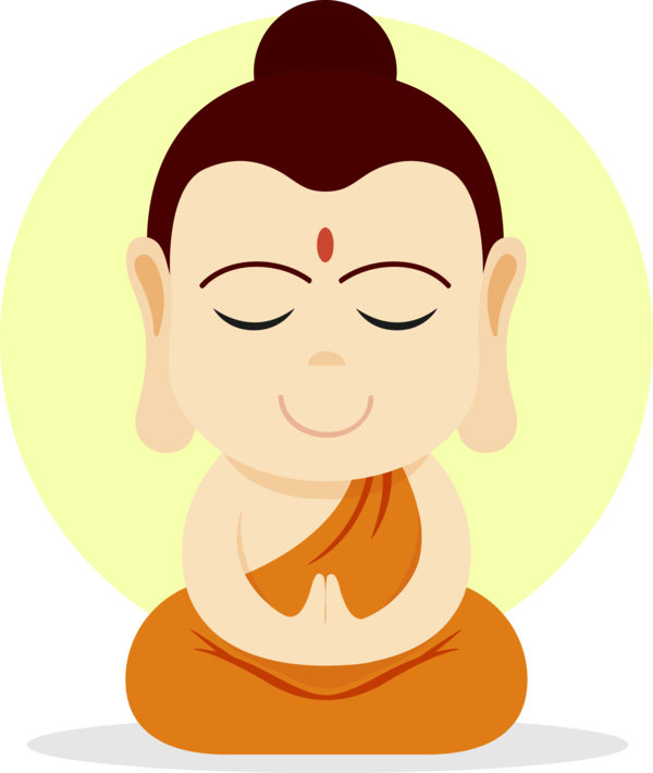 Transparent Bodhi Day Face Cartoon Facial expression for Bodhi for Bodhi Day