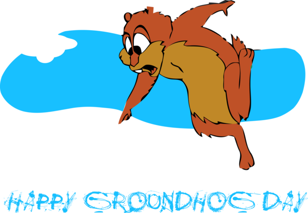 Transparent Groundhog Day Cartoon Tail Animal figure for Groundhog for Groundhog Day