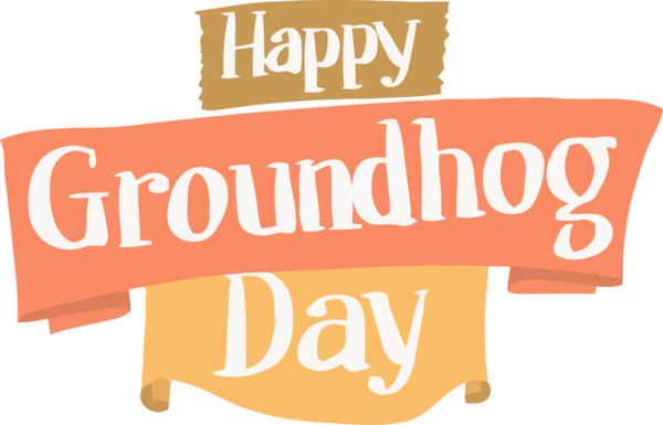 Transparent Groundhog Day Text Font Line for Groundhog for Groundhog Day