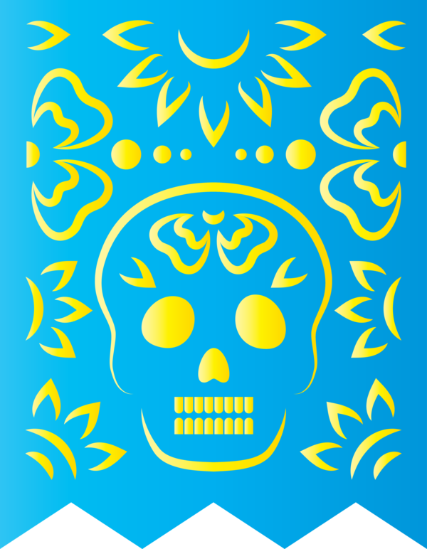 Transparent Day of the Dead Visual arts Leaf Pattern for Mexican Bunting for Day Of The Dead