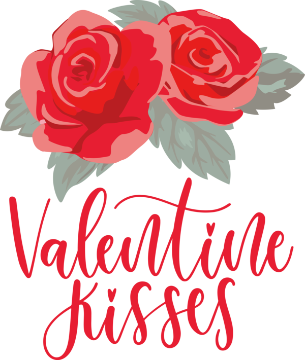 Transparent Valentine's Day Floral design Flower Design for Kiss for Valentines Day