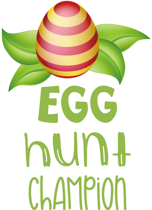 Transparent Easter Logo Leaf Design for Easter Egg for Easter