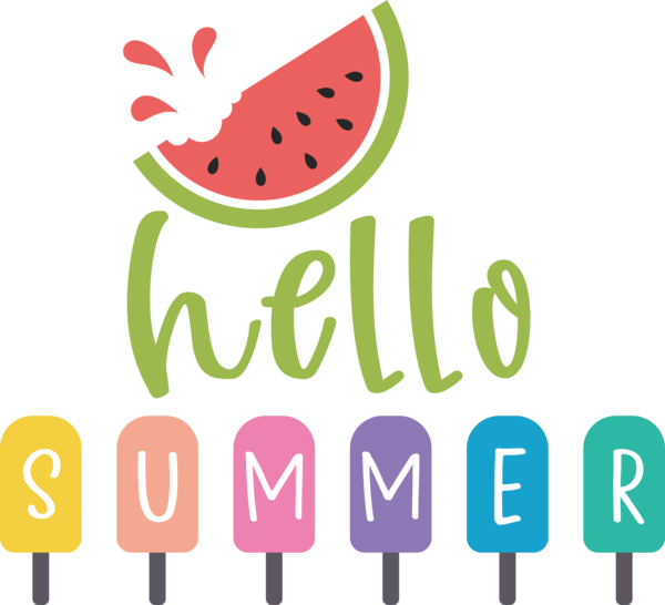 Transparent Summer Day Logo Superfood Design for Hello Summer for Summer Day