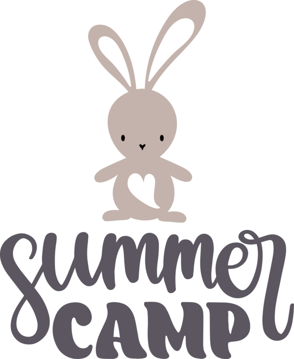 Transparent Summer Day Hares Easter Bunny Rabbit for Summer Camp for Summer Day