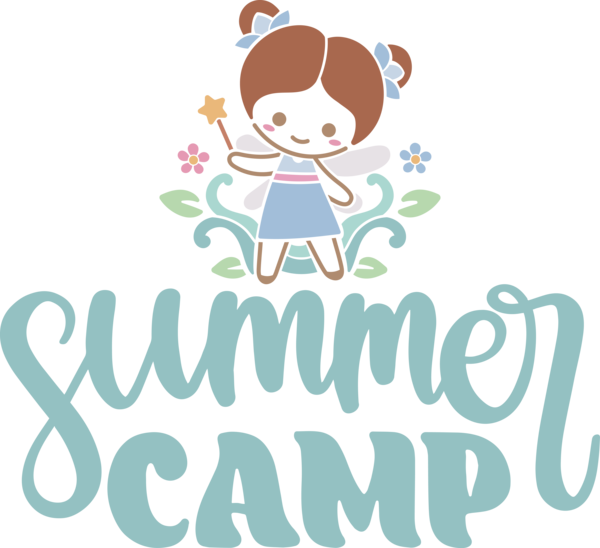 Transparent Summer Day Logo Cartoon Design for Summer Camp for Summer Day