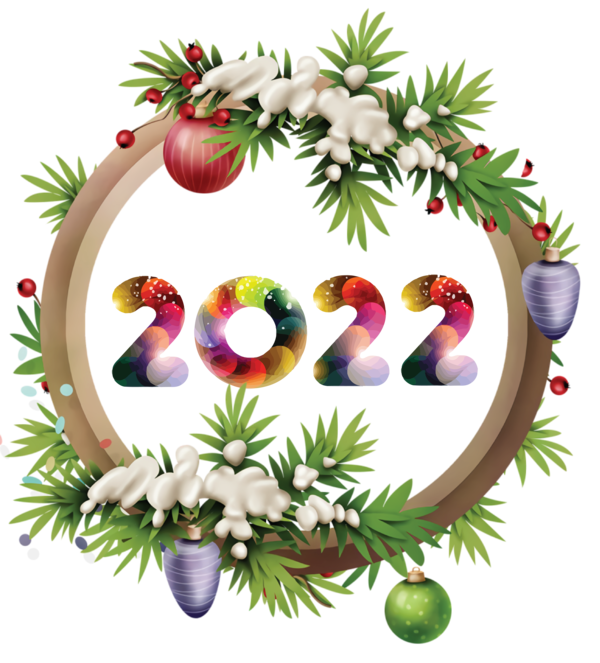 Transparent New Year Christmas Day Design Holiday Ornament for Happy New Year 2022 for New Year