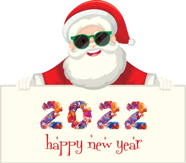 Transparent New Year Christmas Day Santa Claus Christmas Ornament M for Happy New Year 2022 for New Year
