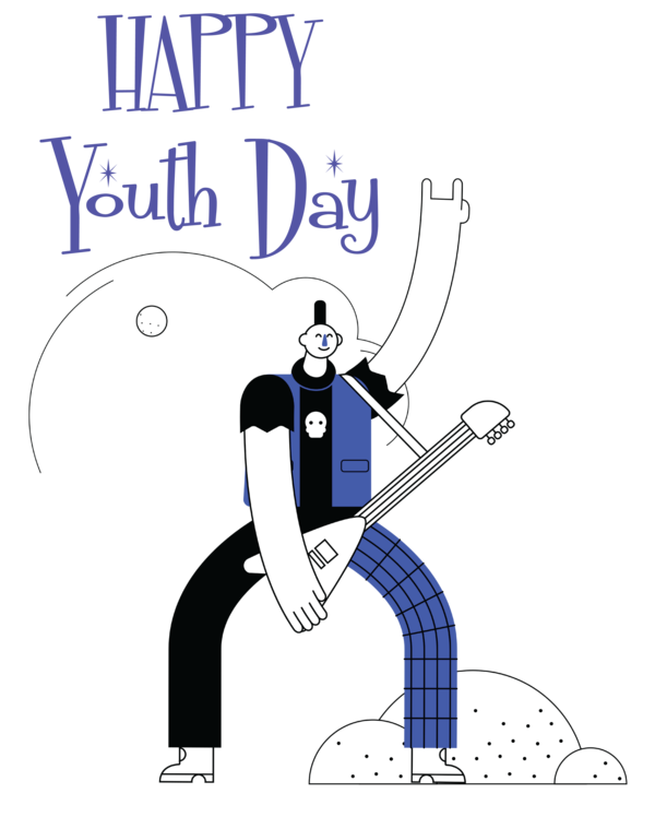 International Youth Day Cartoon Design Drawing for Youth Day for ...