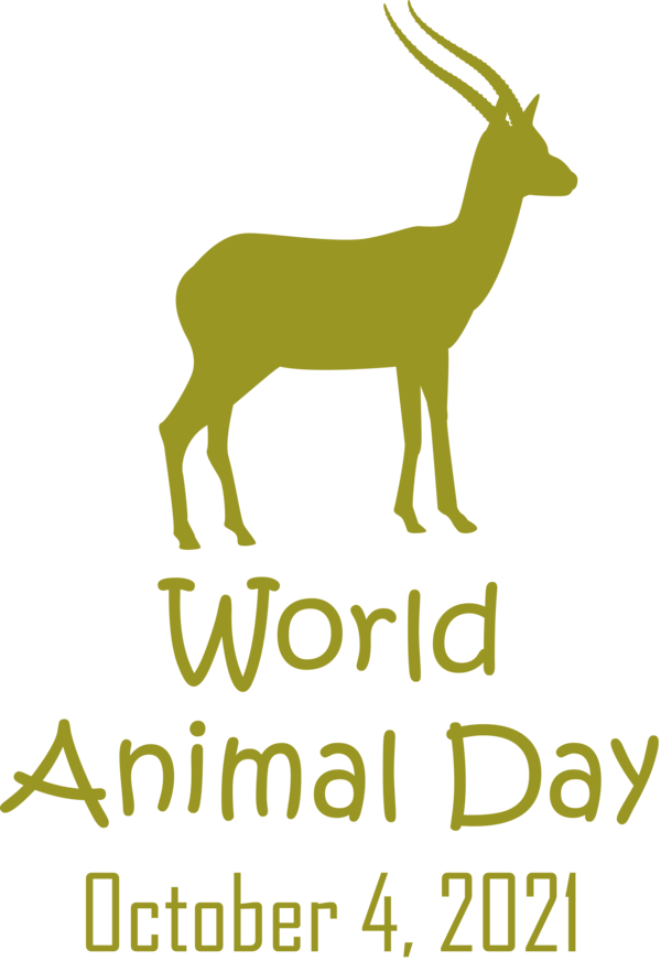 Transparent World Animal Day Deer Antelope for Animal Day for World Animal Day