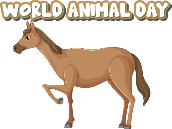 Transparent World Animal Day Horse Royalty-free Vector for Animal Day for World Animal Day