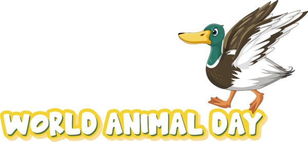Transparent World Animal Day Duck Birds Cartoon for Animal Day for World Animal Day