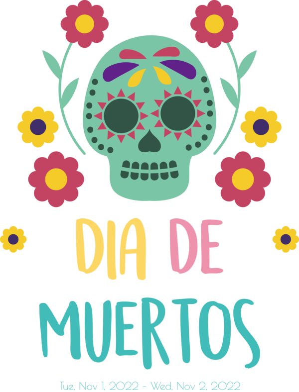 Transparent Day of the Dead Design Cut flowers Floral design for Día de Muertos for Day Of The Dead