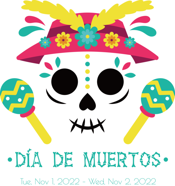 Transparent Day of the Dead Visual arts Drawing Mexican art for Día de Muertos for Day Of The Dead